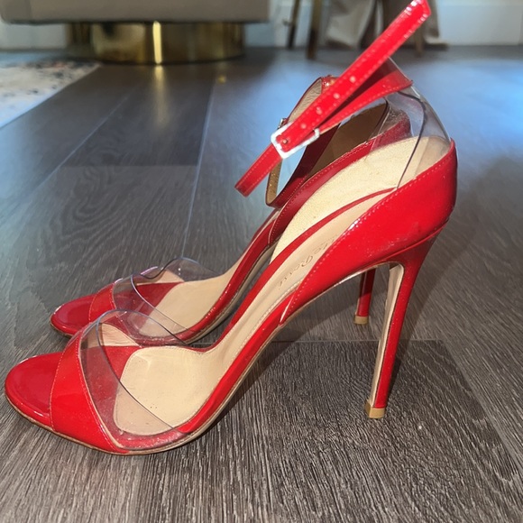 Gianvito Rossi Patent Leather Sandals Red - Picture 4 of 7